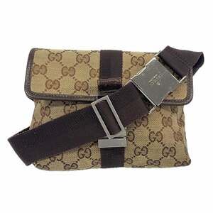 Gucci GG Canvas Waist Bag 131236 Brown for Men and Women